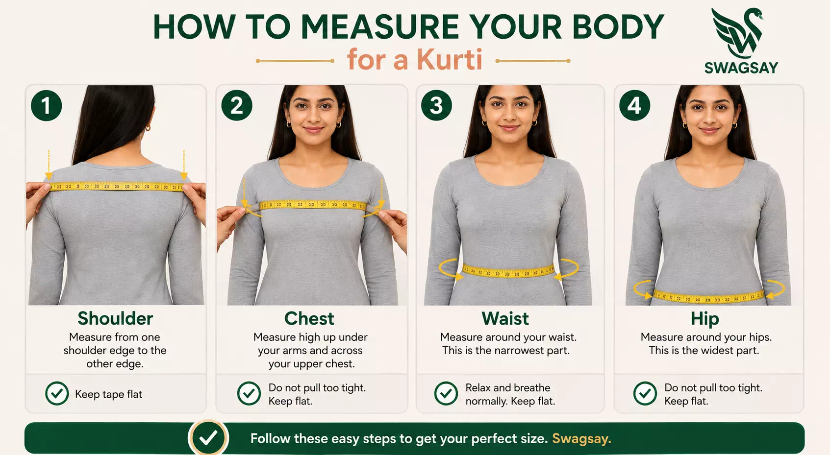 How to measure your body for a kurti