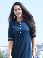 swagsay Women's Rayon Sapphire Kurti | - Image 4